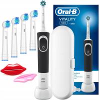 Электрическая зубная щетка Oral-B Vitality100 CrossAction черный чехол