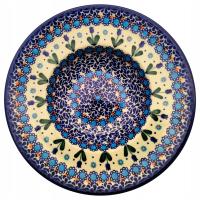 Bolesławiec Ceramika Talerz Obiadowy Głęboki do Mikrofalówki Zmywarki 26 cm