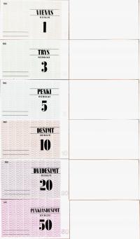 Litwa 1990 PLASTA Wilno zestaw 6 szt UNC