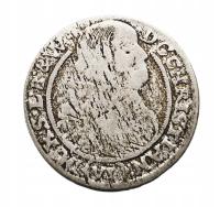 Srebrna moneta 6 krajcarów z 1665 roku, dla Księstwa Legnicko-Brzeskiego