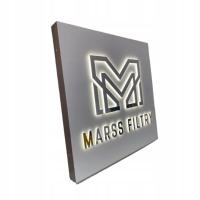 WIZUALIZACJA Liter logo LED! REKLAMA podświetlana LOGO kaseton świetlne