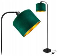 СОВРЕМЕННЫЙ НАПОЛЬНЫЙ СВЕТИЛЬНИК 145 СМ, ВЕЛЮРОВЫЙ АБАЖУР, ЗЕЛЕНЫЙ СВЕТОДИОДНЫЙ СВЕТИЛЬНИК 20 СМ