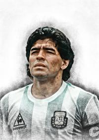 Grafiki Maradona Messi Ronaldo Salah 70x50