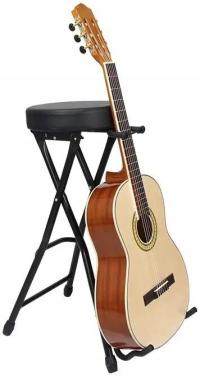 Extreme Stołek GSCOMBO ze zintegrowanym uniwersalnym statywem gitarowym