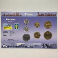 43818. Ukraina, set menniczy w oryginalnym opakowaniu (7 monet)