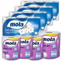 Туалетная бумага MOLA WHITE Cotton и бумажное полотенце Mola Comfort