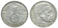 2 marki (1938 E) III Rzesza Niemiecka - Hindenburg Swastyka AG 0,625
