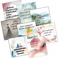 * Personalizowane karty motywacyjne * Karty Afirmacji – Dobre Słowo * 24szt