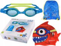 SPEEDO КОМПЛЕКТ ОЧКИ МЕШОК ШАПОЧКА ДЛЯ ДУША ДЛЯ ДЕТЕЙ
