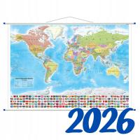Политическая настенная карта мира 2026 последнее издание Большой XXL ArtGlob