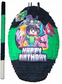 PINIATA GAMING PIKSEL TNT CREEPER STEVE HAPPY BIRTHDAY na Urodziny XL + KIJ