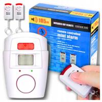 Alarm Bezprzewodowy DO DOMU Czujnik Ruchu GŁOŚNA SYRENA 105dB 2 Piloty