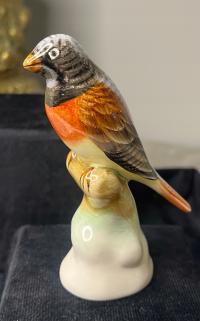 Ceramika Bodrogkeresztúr stara figurka ptaszek Węgry