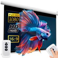 EKRAN PROJEKCYJNY ŚCIENNY ELEKTRYCZNY DO RZUTNIKA 125