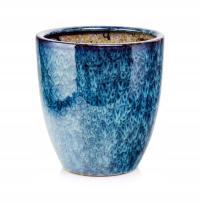Donica ceramiczna niebieska 38x33 cm