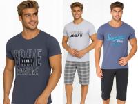 Edoti piżama męska krótki rękaw