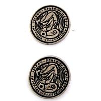 CTHULHU СЕРЕБРЯНАЯ МЕТАЛЛИЧЕСКАЯ МОНЕТА 1 ШТ RPG LARP