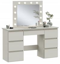 ТУАЛЕТНЫЙ СТОЛИК СО СВЕТОДИОДНЫМ ЗЕРКАЛОМ С ПОДСВЕТКОЙ ДЛЯ МАКИЯЖА КАШЕМИР