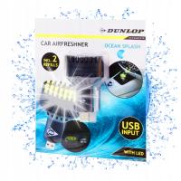 SAMOCHODOWY ODŚWIERZACZ POWIETRZA FALE OCEANU WEJŚCIE USB DUNLOP