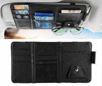 ORGANIZER POKROWIEC DO SAMOCHODU NA OSŁONĘ PRZECIWSŁONECZNĄ OKULARY KARTY