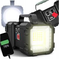 LATARKA LED AKUMULATOROWA SZPERACZ DWUSTRONNA POWERBANK 40W TAKTYCZNA BIWAK