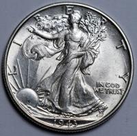 HALF DOLLAR 1943 - PIĘKNY STAN - ST. 1-