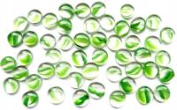 PASTYLKI SZKLANE ZIELONE ŁEZKI CLEAR 2CM 50 SZT