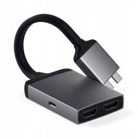 SATECHI Adapter do Macbook Pro M3 Typu-C 2x HDMI, 4K 60 Hz