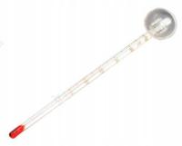 Termometr do akwarium analogowy zwykły 15cm szklany bezbarwny dokładny mały