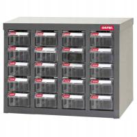 Galwanizowany metalowy organizer na materiały warsztatowe i części z 20 szufladami