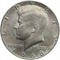 USA 1/2 dolara half dollar Kennedy 1968, stan 2