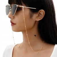 ŁAŃCUSZEK DO OKULARÓW STAL CHIRURGICZNA ZŁOTY KULECZKI 75 cm