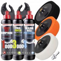 Menzerna zestaw do polerowania lakieru gąbki pasty 1000 2500 3000