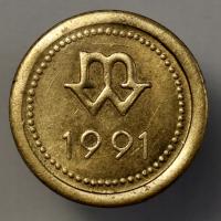 POLSKA, ŻETON MENNICY WARSZAWSKIEJ 1991 PONIATOWSKI 1766 rok