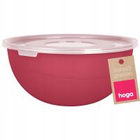 MISKA KUCHENNA Z POKRYWKĄ Miseczka Do Żywności Mrożenia Plastikowa Bordo 2L