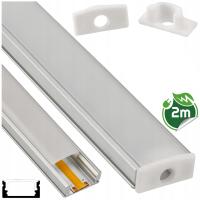 Светодиодный профиль для полосы Серебряный поверхностный абажур 2 м анодированный твердый для светодиода