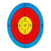 100 szt. Papierowe cele łucznicze 3-calowy przenośny samoprzylepny 4P