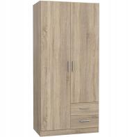 Шкаф для одежды 90x200 90 см с ящиками и полками, дуб сонома, JOVEM82D3