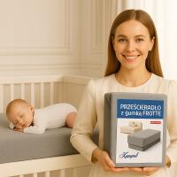 PRZEŚCIERADŁO FROTTE Z GUMKĄ 90X180 POLSKIE JASNY SZARY