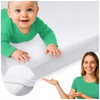 Prześcieradło na materac 120x60 cm z gumką białe dookoła Premium Fizjomax