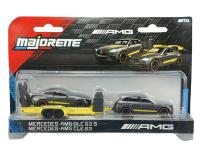 MAJORETTE MERCEDES - BENZ AMG + PRZYCZEPA Z POJAZDEM METAL