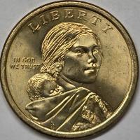 USA 1 Dolar Indianka z dzieckiem praca rolnictwo piękna moneta unikat S139