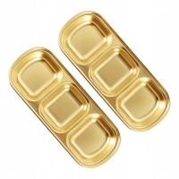 2SZT ZŁOTE NACZYNIE NA TRZYSIATKI I SOS ZE STALI NIERDZEWNEJ