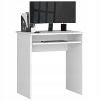 Простой письменный стол маленький белый 68 см отдельно стоящий