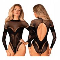 OBSESSIVE CROTCHLESS B135 BODY XL/2XL CZARNY PREZENT NA WALENTYNKI