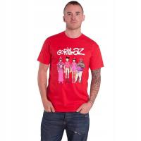 GORILLAZ: UNISEX T-SHIRT: CRACKER ISLAND STANDING GROUP (RED) (X-LARGE)