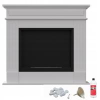 BIOKOMINEK PORTALOWY BIAŁY 95x87CM STOJĄCY DO SALONU DO MONTAŻU + GRATISY