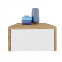 Тумбочка дуб злотый ремесло Мона 40 F белый матовый