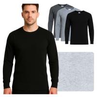 3x PODKOSZULEK PRĄŻKOWANY MĘSKI OCIEPLANY NA ZIMĘ koszulka