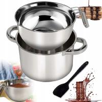 Zestaw Garnków do Podgrzewania Podwójnego z Silikonową Szpatułką, Garnek